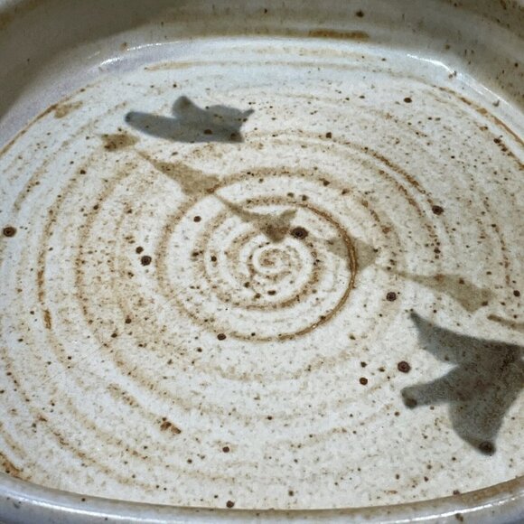 Vintage 90s Handmade Ovenware Decorative Art Pottery, Barbados, Signed - Picture 2 of 11